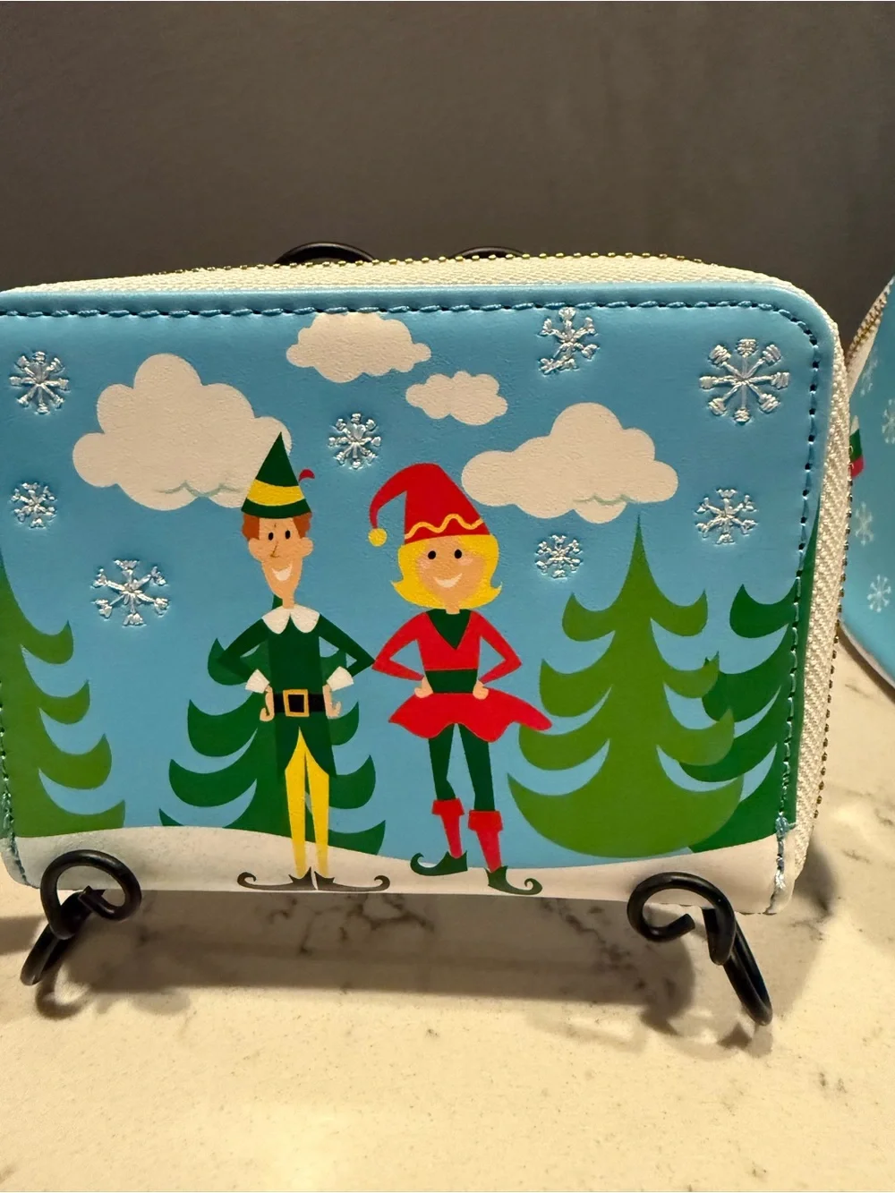 Loungefly Light Blue Elf Mini Backpack and Zip Wallet Set